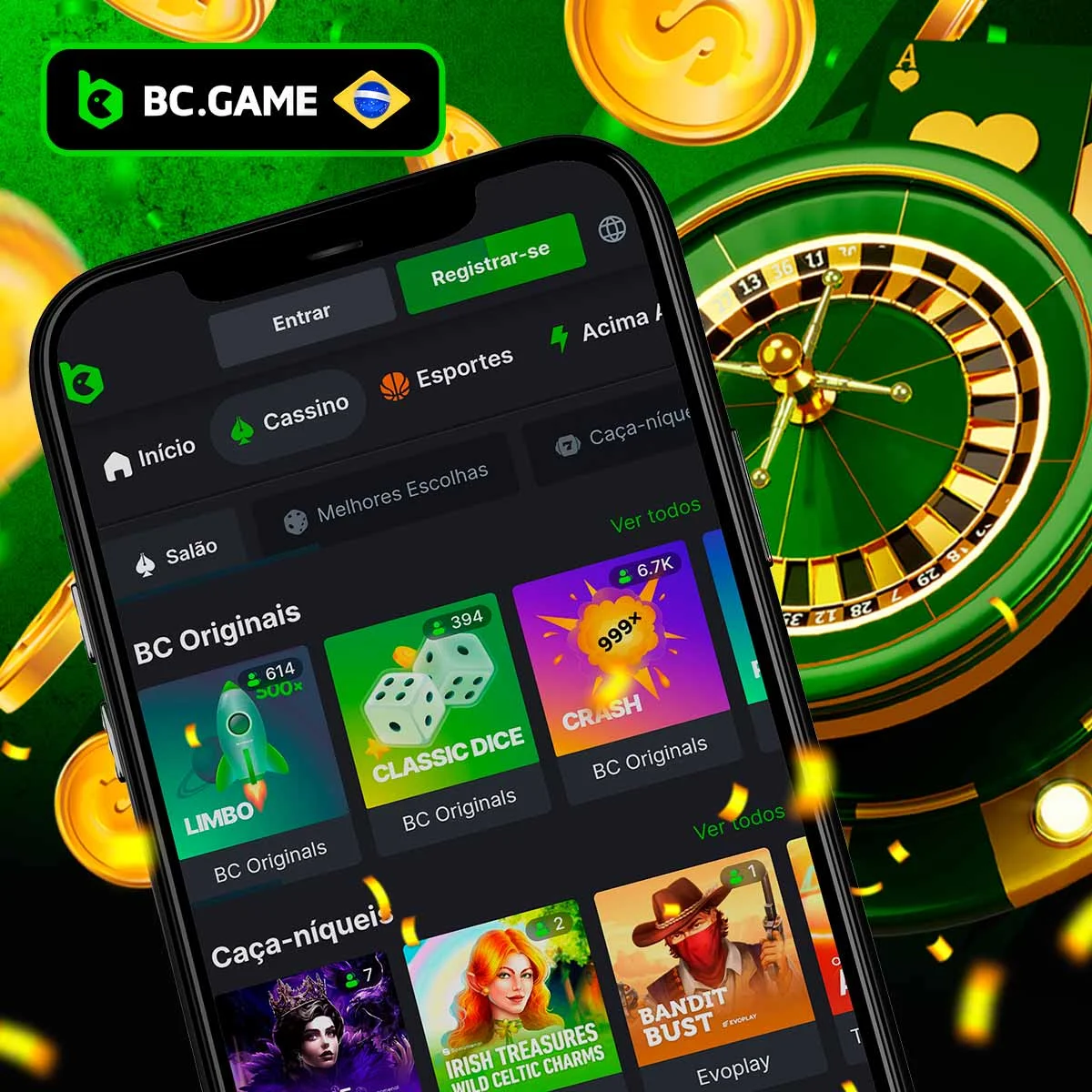 Revisão dos jogos de casino da BC Game no Brasil